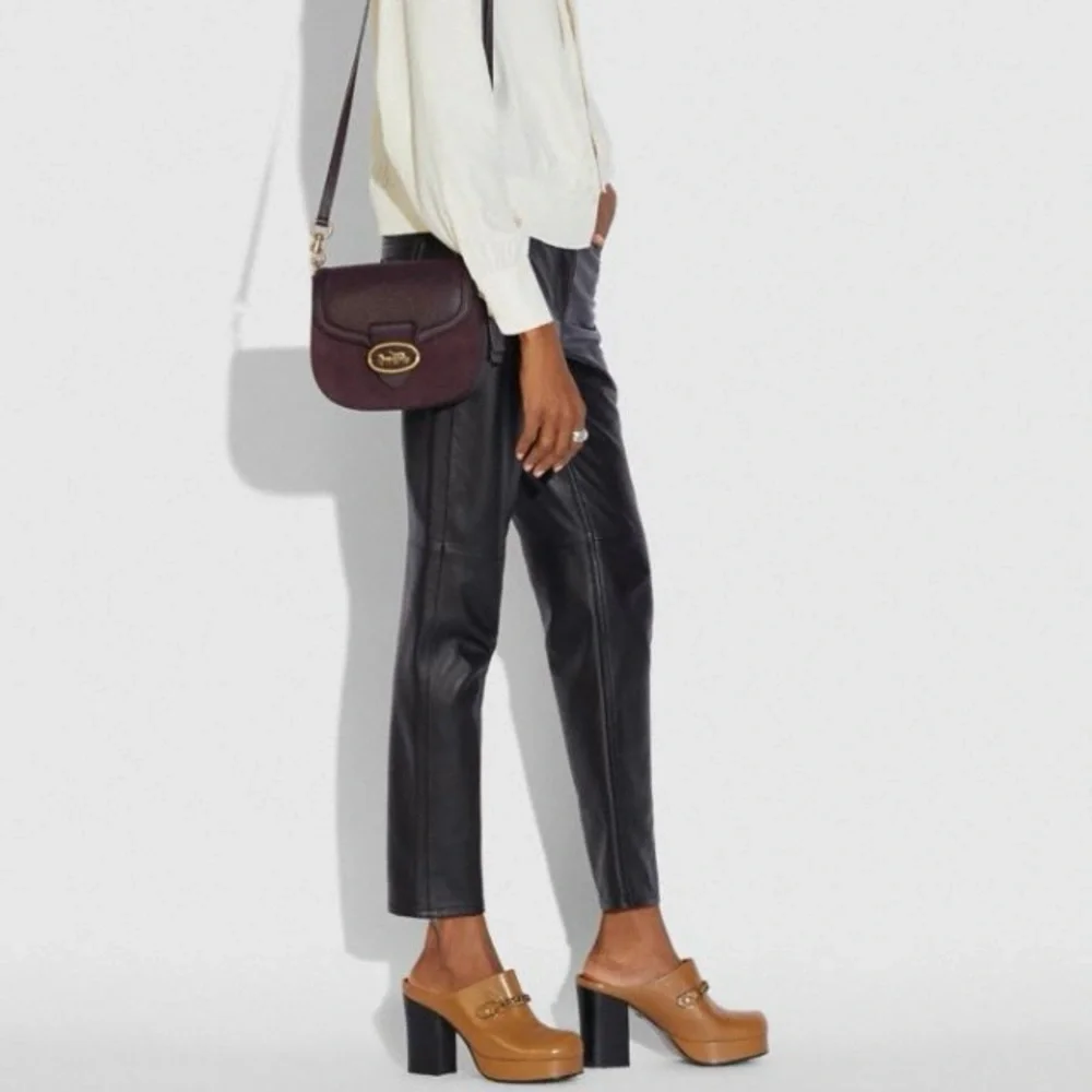 Coach Tabby Oxblood Saddle 20 Shoulder Crossbody Bag - Picture 3 of 14